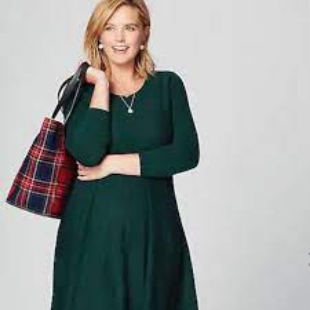 J. Jill Tiered A-Line Sweater Dress